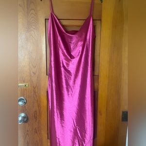 Amazon Satin Stretch Midi Dress